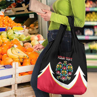 Personalized Poland Wycinanki Eagle Grocery Bag Polish Traditional Floral Folk Pattern - Wonder Print Shop