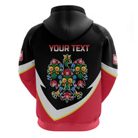 Personalized Poland Wycinanki Eagle Hoodie Polish Traditional Floral Folk Pattern - Wonder Print Shop