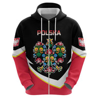 Personalized Poland Wycinanki Eagle Hoodie Polish Traditional Floral Folk Pattern - Wonder Print Shop