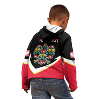 Personalized Poland Wycinanki Eagle Kid Hoodie Polish Traditional Floral Folk Pattern - Wonder Print Shop