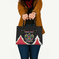 Personalized Poland Wycinanki Eagle Leather Bag Polish Traditional Floral Folk Pattern - Wonder Print Shop