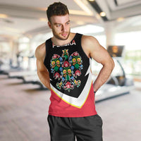 Personalized Poland Wycinanki Eagle Men Tank Top Polish Traditional Floral Folk Pattern - Wonder Print Shop