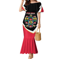 Personalized Poland Wycinanki Eagle Mermaid Dress Polish Traditional Floral Folk Pattern - Wonder Print Shop