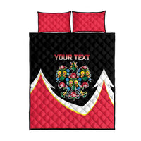 Personalized Poland Wycinanki Eagle Quilt Bed Set Polish Traditional Floral Folk Pattern - Wonder Print Shop