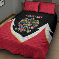 Personalized Poland Wycinanki Eagle Quilt Bed Set Polish Traditional Floral Folk Pattern - Wonder Print Shop
