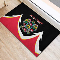 Personalized Poland Wycinanki Eagle Rubber Doormat Polish Traditional Floral Folk Pattern - Wonder Print Shop