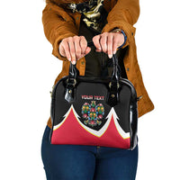 Personalized Poland Wycinanki Eagle Shoulder Handbag Polish Traditional Floral Folk Pattern - Wonder Print Shop