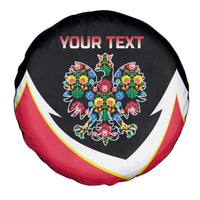 Personalized Poland Wycinanki Eagle Spare Tire Cover Polish Traditional Floral Folk Pattern - Wonder Print Shop
