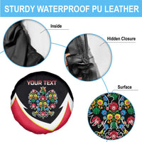 Personalized Poland Wycinanki Eagle Spare Tire Cover Polish Traditional Floral Folk Pattern - Wonder Print Shop