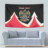Personalized Poland Wycinanki Eagle Tapestry Polish Traditional Floral Folk Pattern - Wonder Print Shop