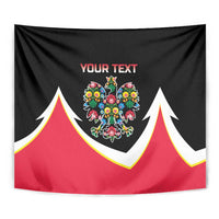 Personalized Poland Wycinanki Eagle Tapestry Polish Traditional Floral Folk Pattern - Wonder Print Shop