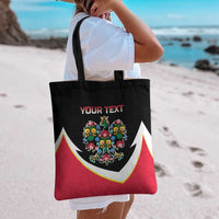 Personalized Poland Wycinanki Eagle Tote Bag Polish Traditional Floral Folk Pattern - Wonder Print Shop