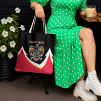 Personalized Poland Wycinanki Eagle Tote Bag Polish Traditional Floral Folk Pattern - Wonder Print Shop