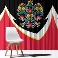 Personalized Poland Wycinanki Eagle Window Curtain Polish Traditional Floral Folk Pattern - Wonder Print Shop
