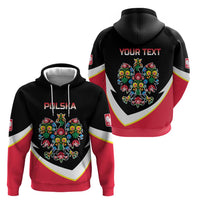 Personalized Poland Wycinanki Eagle Zip Hoodie Polish Traditional Floral Folk Pattern - Wonder Print Shop