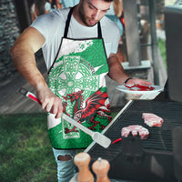 Wales Celtic Cross Apron Cymru Am Byth Green Version - Wonder Print Shop