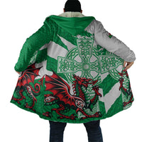 Wales Celtic Cross Cloak Cymru Am Byth Green Version - Wonder Print Shop