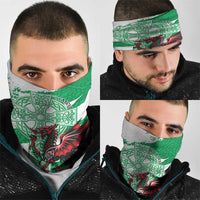 Wales Celtic Cross Neck Gaiter Cymru Am Byth Green Version LT18