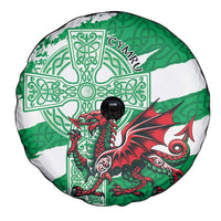 Wales Celtic Cross Spare Tire Cover Cymru Am Byth Green Version - Wonder Print Shop