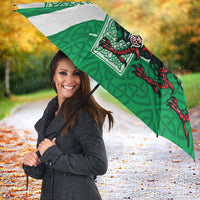 Wales Celtic Cross Umbrella Cymru Am Byth Green Version - Wonder Print Shop