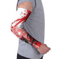 Wales Celtic Cross Arm Sleeves Cymru Am Byth Red Version - Wonder Print Shop