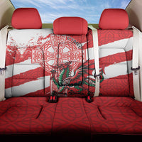 Wales Celtic Cross Back Car Seat Cover Cymru Am Byth Red Version - Wonder Print Shop