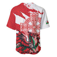 Wales Celtic Cross Baseball Jersey Cymru Am Byth Red Version - Wonder Print Shop