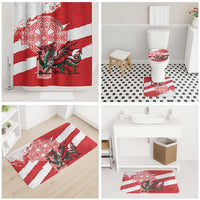 Wales Celtic Cross Bathroom Set Cymru Am Byth Red Version - Wonder Print Shop