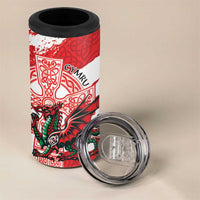 Wales Celtic Cross 4 in 1 Can Cooler Tumbler Cymru Am Byth Red Version - Wonder Print Shop