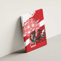 Wales Celtic Cross Canvas Wall Art Cymru Am Byth Red Version - Wonder Print Shop