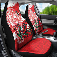 Wales Celtic Cross Car Seat Cover Cymru Am Byth Red Version - Wonder Print Shop