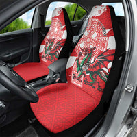 Wales Celtic Cross Car Seat Cover Cymru Am Byth Red Version - Wonder Print Shop