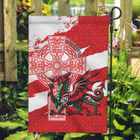 Wales Celtic Cross Garden Flag Cymru Am Byth Red Version - Wonder Print Shop