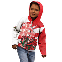 Wales Celtic Cross Kid Hoodie Cymru Am Byth Red Version - Wonder Print Shop