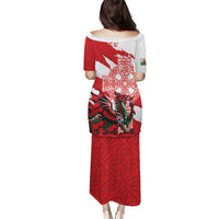 Wales Celtic Cross Puletasi Cymru Am Byth Red Version - Wonder Print Shop