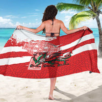 Wales Celtic Cross Sarong Cymru Am Byth Red Version - Wonder Print Shop