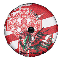 Wales Celtic Cross Spare Tire Cover Cymru Am Byth Red Version - Wonder Print Shop