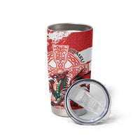 Wales Celtic Cross Tumbler Cup Cymru Am Byth Red Version - Wonder Print Shop