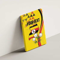 Personalized Uganda Independence Day Canvas Wall Art Grey Crowned Crane Bird - Wonder Print Shop