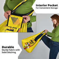 Personalized Uganda Independence Day Grocery Bag Grey Crowned Crane Bird