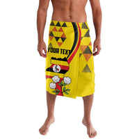 Personalized Uganda Independence Day Lavalava Grey Crowned Crane Bird - Wonder Print Shop