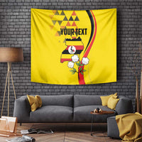 Personalized Uganda Independence Day Tapestry Grey Crowned Crane Bird - Wonder Print Shop