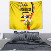 Personalized Uganda Independence Day Tapestry Grey Crowned Crane Bird - Wonder Print Shop