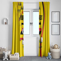 Personalized Uganda Independence Day Window Curtain Grey Crowned Crane Bird - Wonder Print Shop