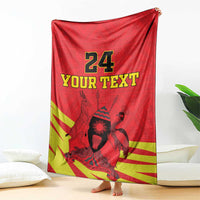 Custom Uganda Independence Day 1962 Blanket Coat Of Arms With Kente Patterns