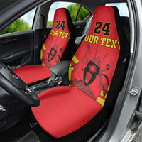 Custom Uganda Independence Day 1962 Car Seat Cover Coat Of Arms With Kente Patterns - Wonder Print Shop