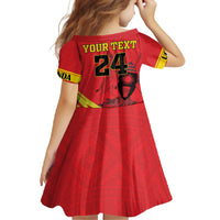 Custom Uganda Independence Day 1962 Family Matching Off Shoulder Maxi Dress and Hawaiian Shirt Coat Of Arms With Kente Patterns - Wonder Print Shop