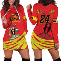 Custom Uganda Independence Day 1962 Hoodie Dress Coat Of Arms With Kente Patterns - Wonder Print Shop