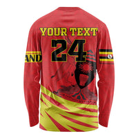 Custom Uganda Independence Day 1962 Long Sleeve Shirt Coat Of Arms With Kente Patterns - Wonder Print Shop