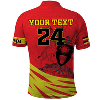 Custom Uganda Independence Day 1962 Polo Shirt Coat Of Arms With Kente Patterns - Wonder Print Shop